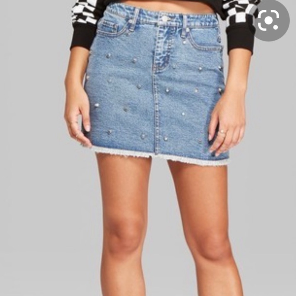 Wild fable denim skirt with studs